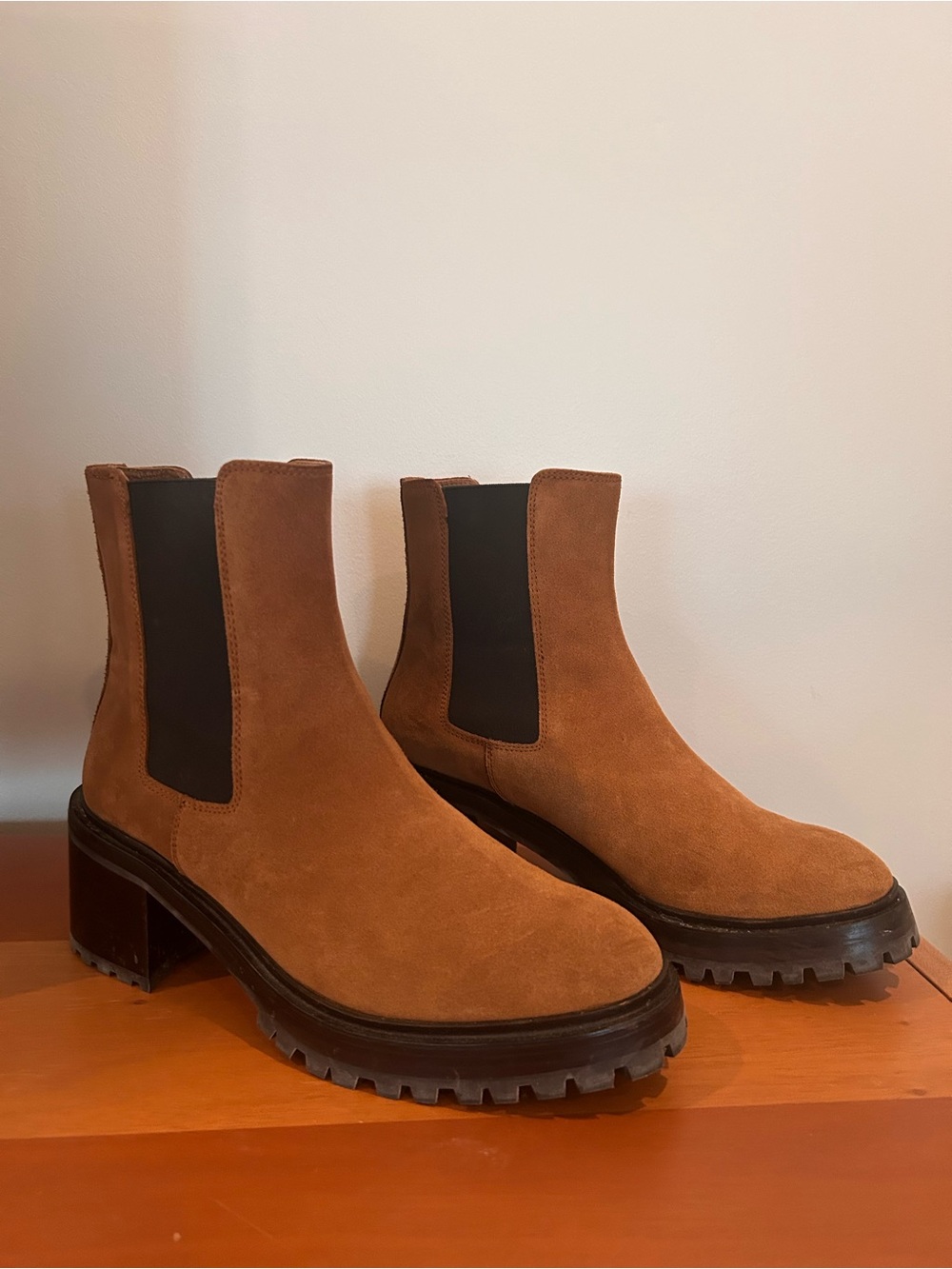 Margaux Chelsea Suede Platform Boots